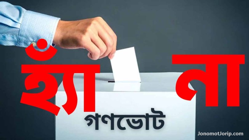 গনভোটে আপনি হ্যাঁ নাকি না ভোটের পক্ষে?